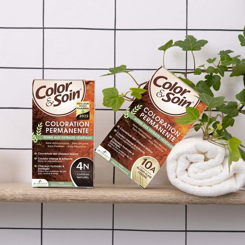 Color&Soin 4N Châtain Naturel avec pastille Meilleur Produit Pharma 2025